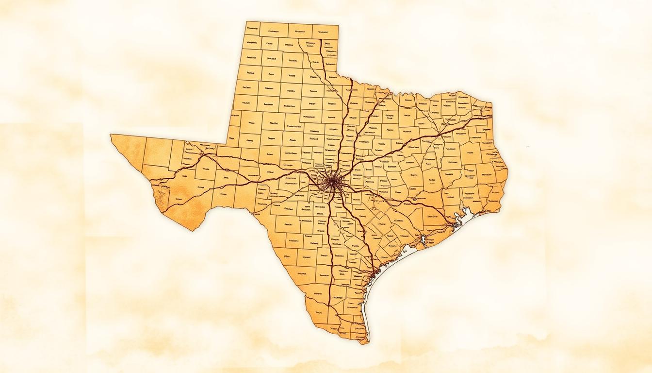 map of texas counties​